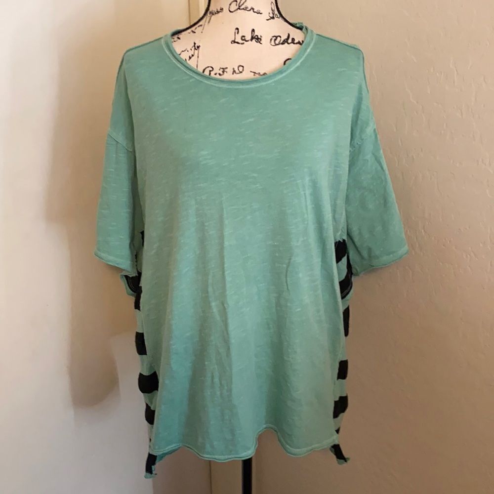 We The Free Striped Design On The Sides Shirt